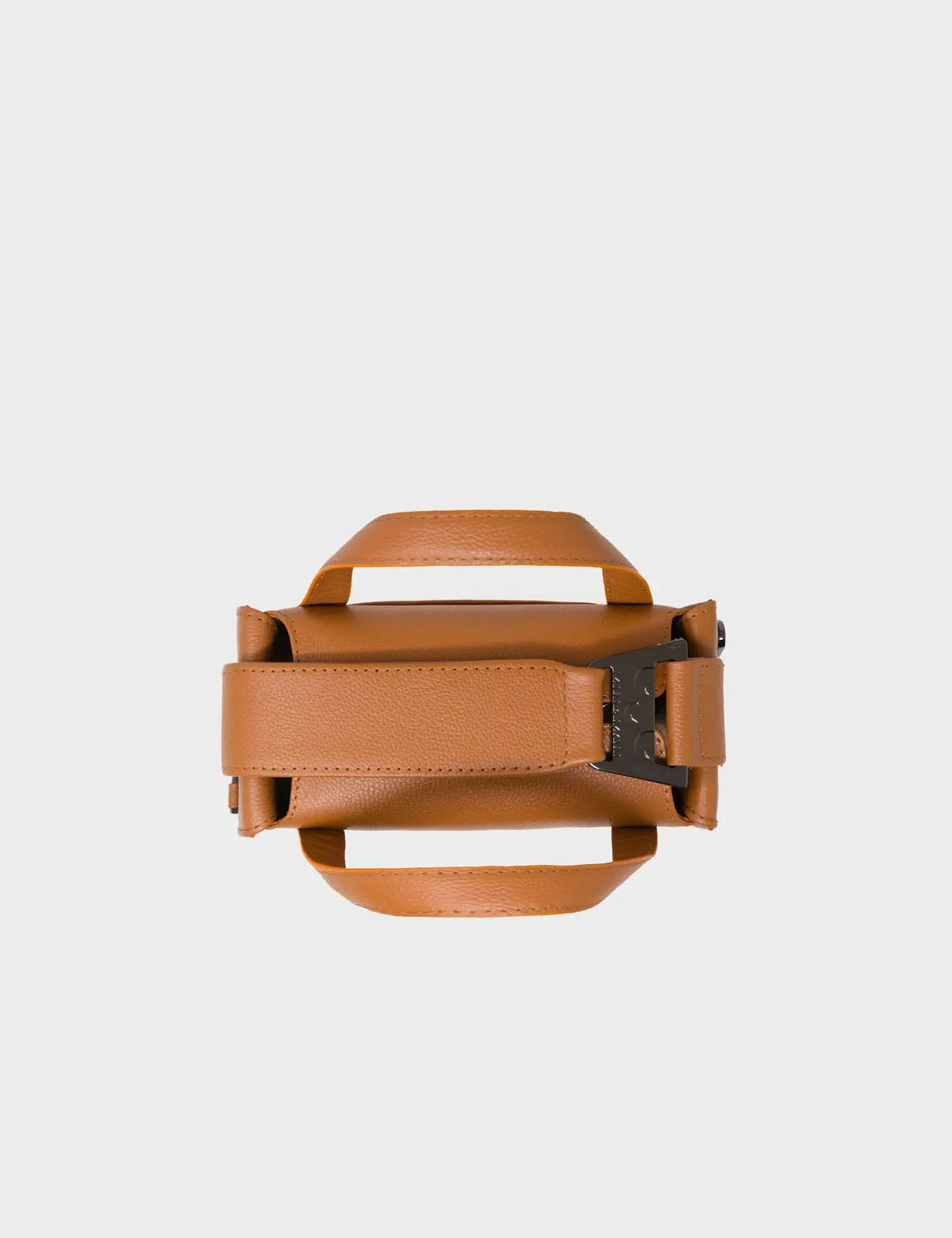 Benji Micro Crossbody Caramel Leather Bag - Eyes Engraved
