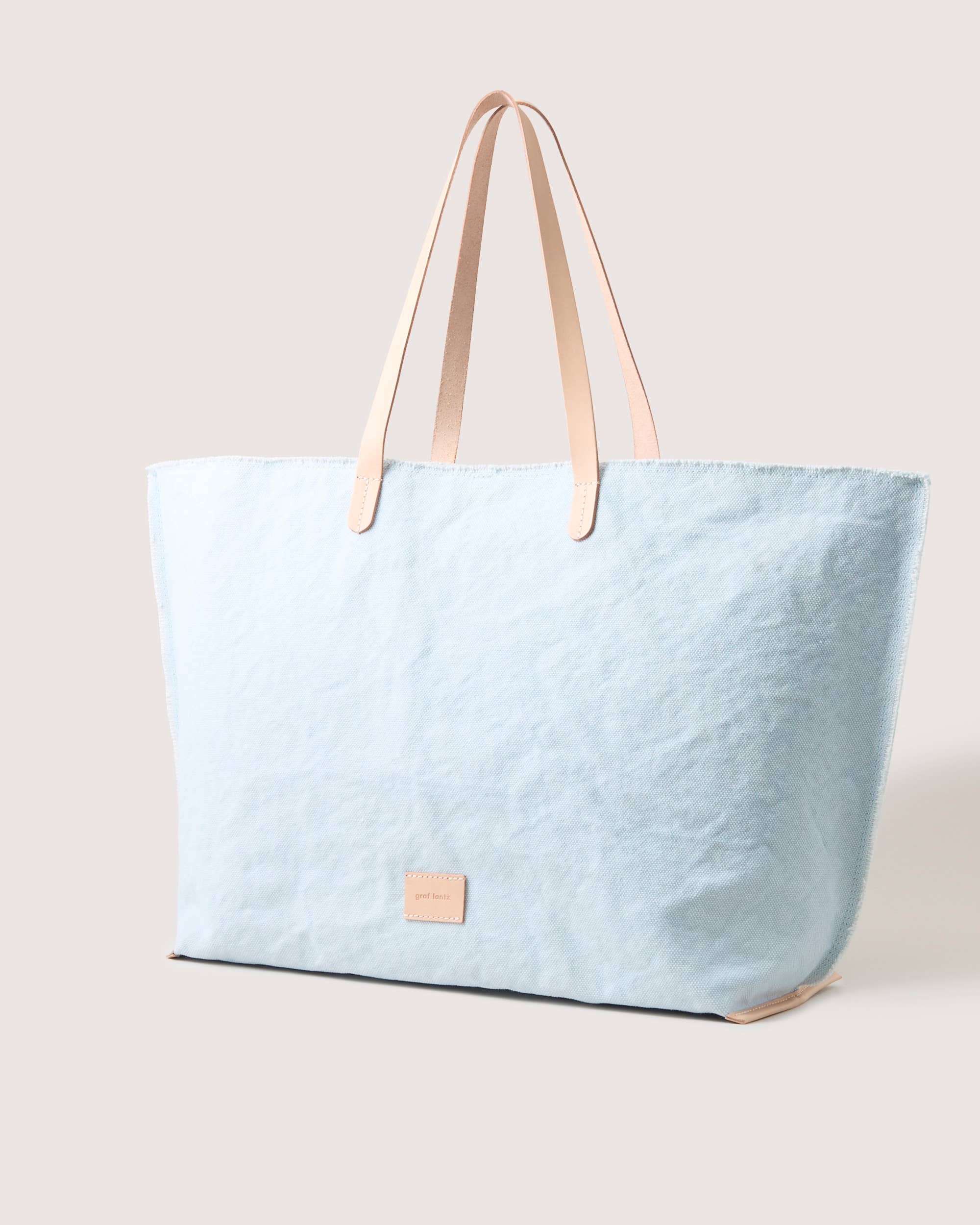 Hana Canvas Boat Bag - Mist Vachetta