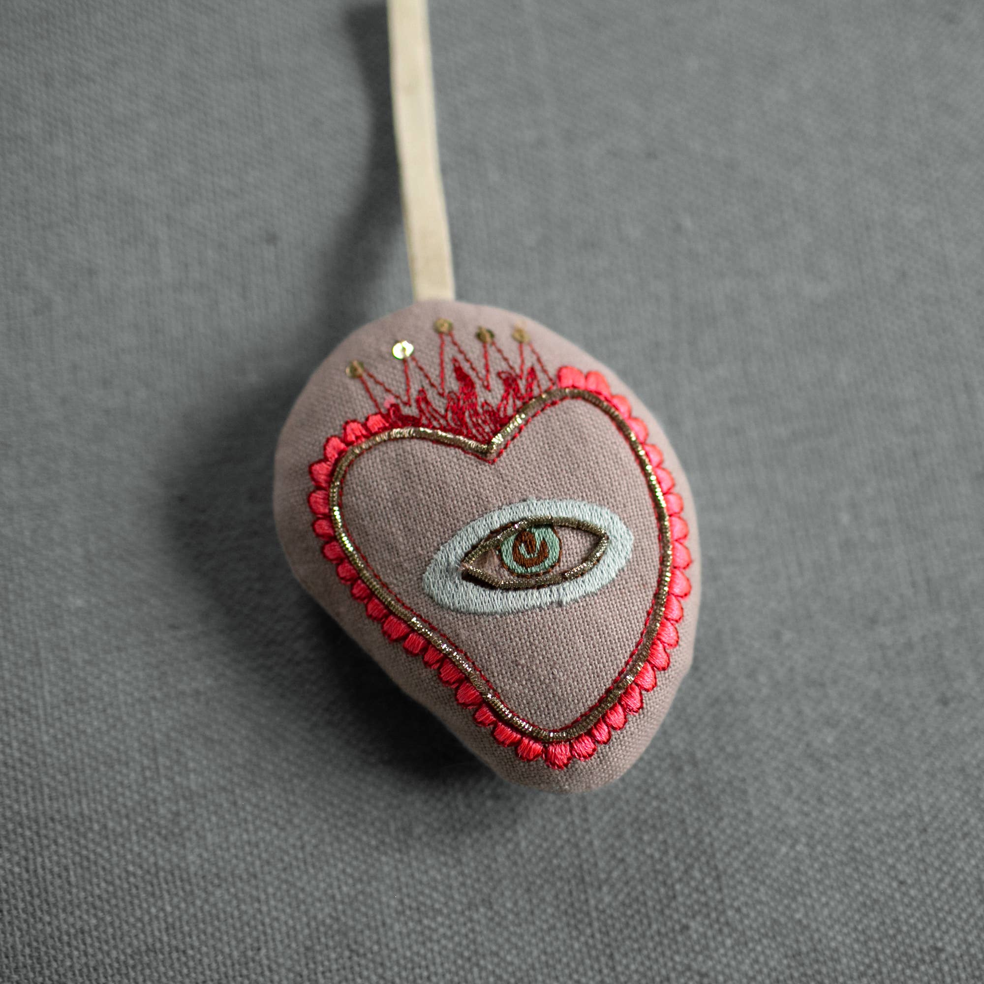 Sacred Heart - Cotton &amp; Lavender filled Ornament, Token