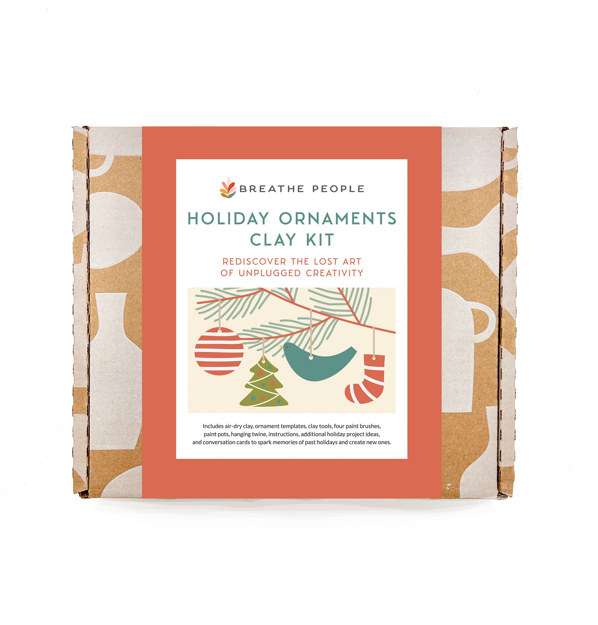 Holiday Ornaments Clay Making Activity Kit- Clay Kit for One