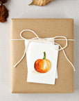 Orange pumpkin mini notecard