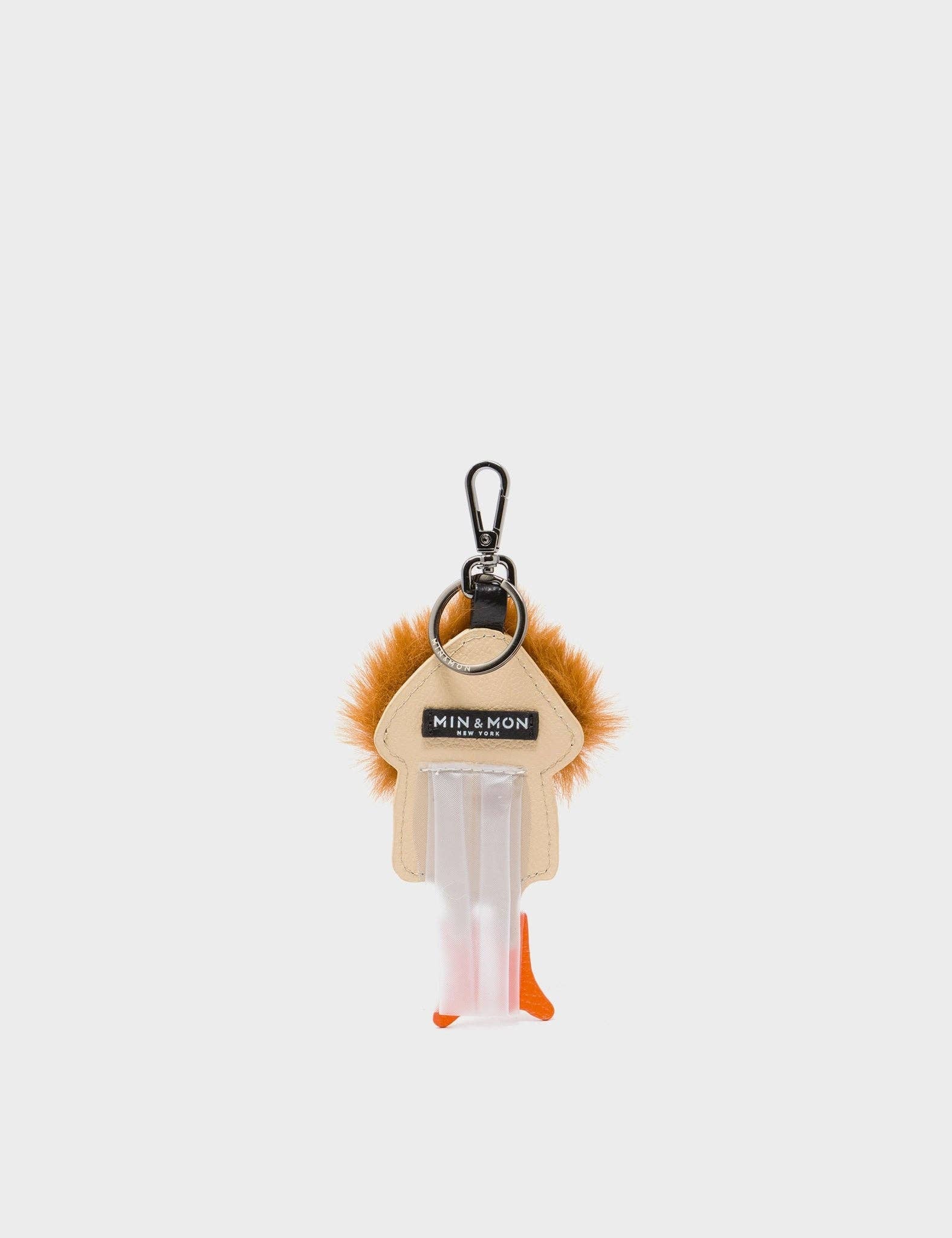 Monster Charm - Brown Faux Fur and Vermillion Leather Boots