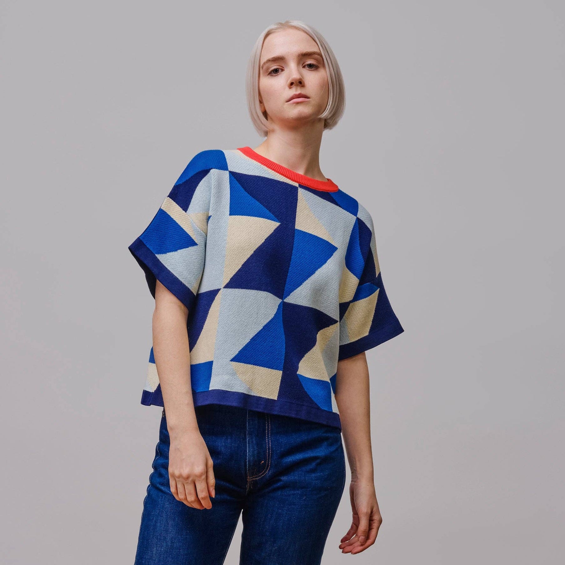 Calder Sweater Tee - Jacaranda