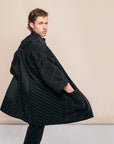 Quilted Cocoon Jacket - Charcoal