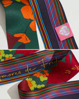 "Frida's Garden" Silk Skinny Scarf - Purple