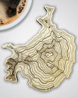 Washington Volcanoes Topography Coasters - Set of 4