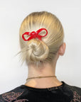 Bow Hairpin in Small Cherry