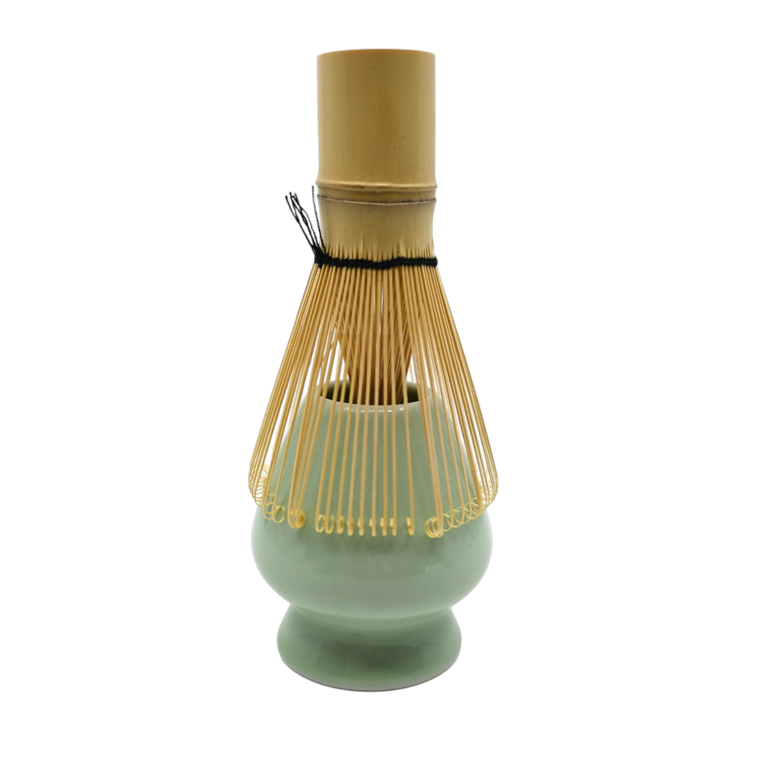Matcha Whisk Stand - H Porcelain Celadon Green