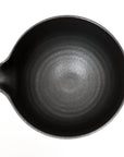 Yukiakari Katakuchi Matcha Bowl With Spout - Kuro Matte