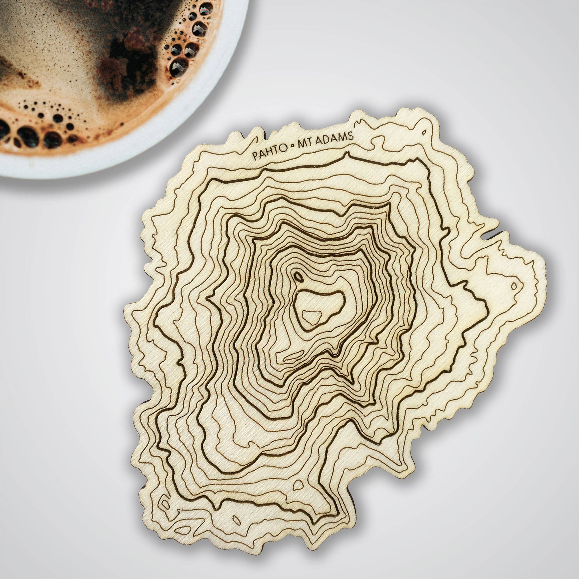 Washington Volcanoes Topography Coasters - Set of 4