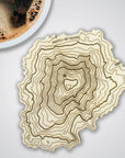 Washington Volcanoes Topography Coasters - Set of 4