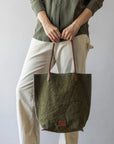 Hana Canvas Tote - Olive