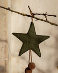 Pompom Star Two-Tone Ornament