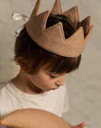 Felt Crown with Cotton Ribbon - Nude