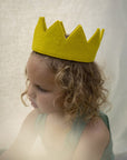 Felt Crown with Cotton Ribbon - Lemon