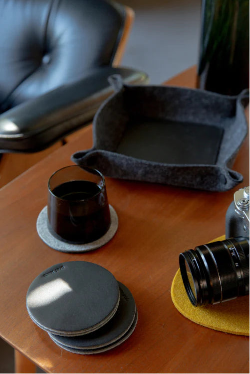 Leather/Wool Felt Coasters