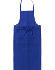 Linen Full Apron in Bleu Adriatique