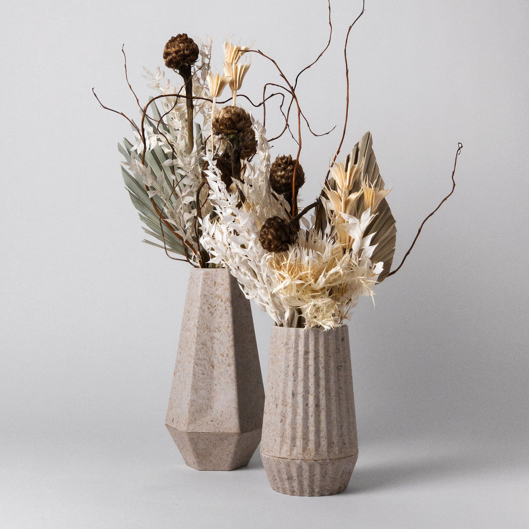 KS Rice Husk Geometric Vase