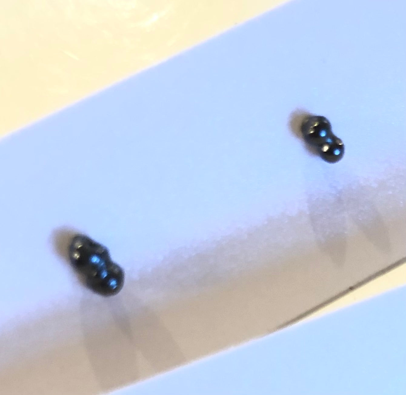 Seed Studs : Blackened Silver